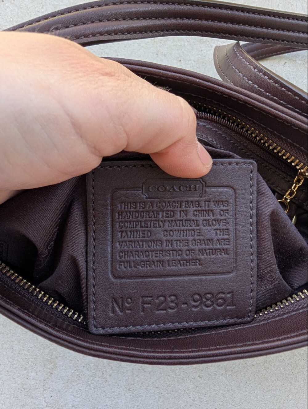 Vintage Y2K 2000s Coach 9861 Legacy Brown Leather Gold Slim Shoulder Hobo Bag - Picture 4 of 8